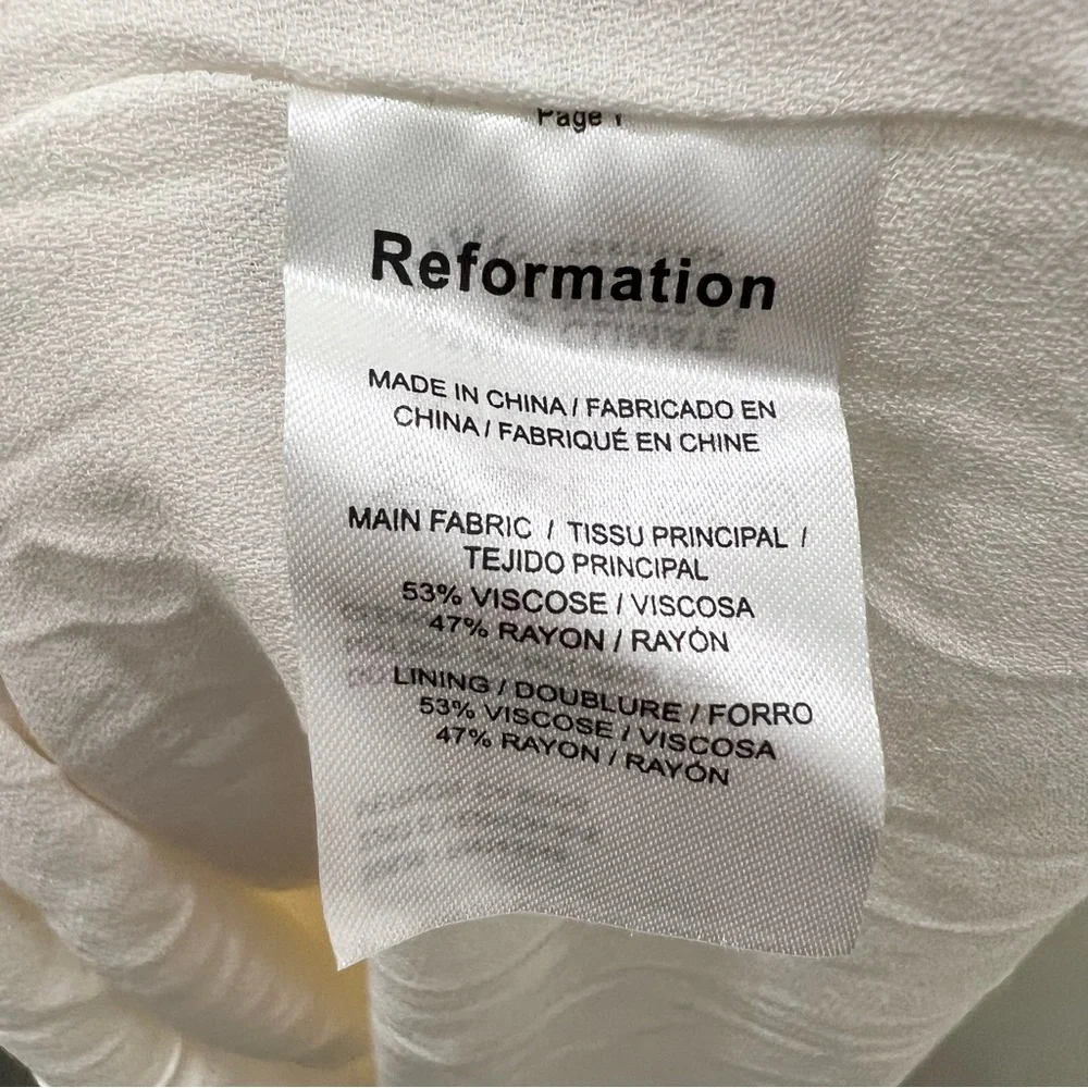 ⚡️⚡️NWT REFORMATION Balsam Dress in Ivory, Size 4 - Picture 13 of 16